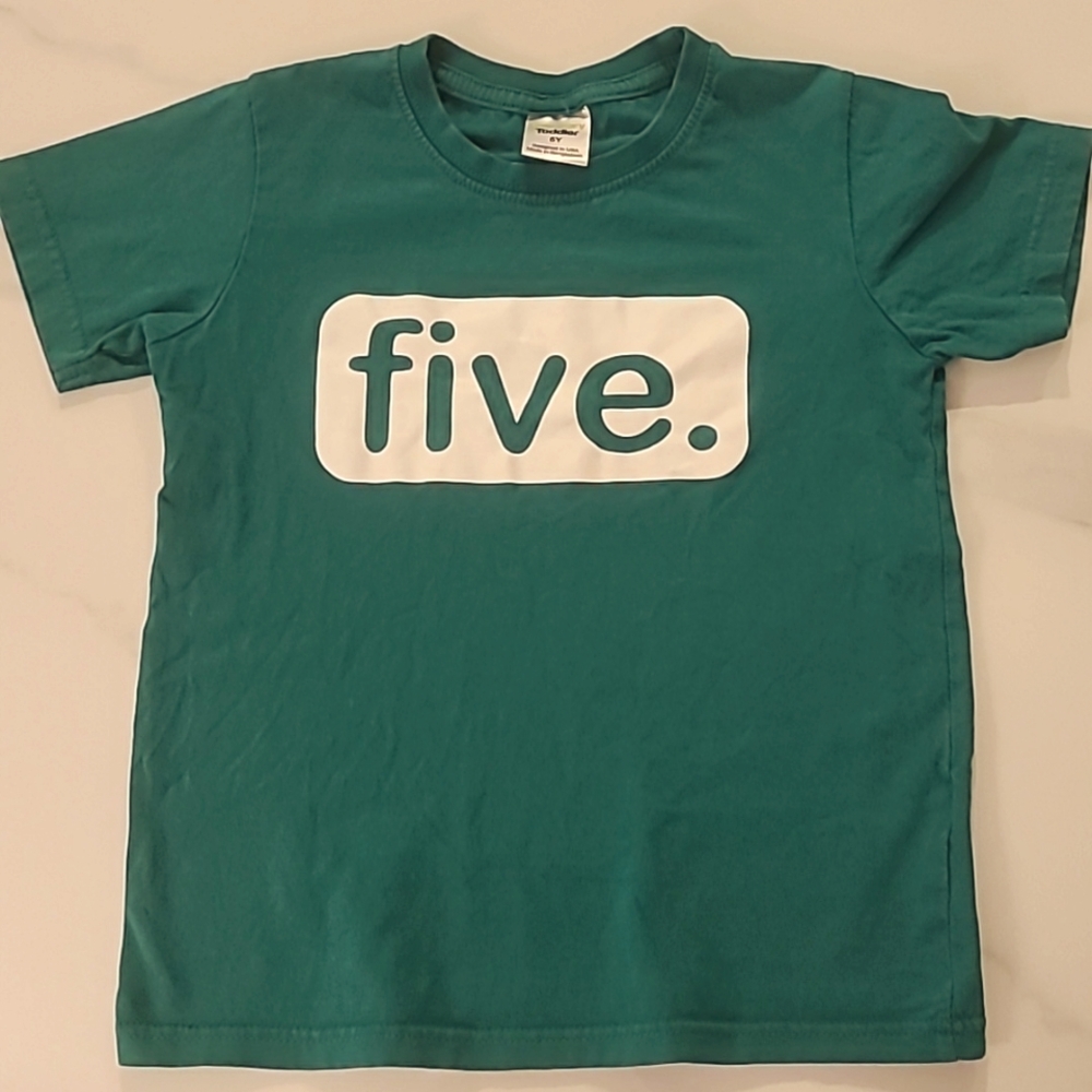 Kids "five" shirt - green